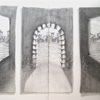 Arched Cityscape
Graphite on paper- dyptych 30 x 44