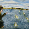 Fish Whisperer 2
Watercolor & pencil on paper- 18 x 30
collection of Lee Percy 